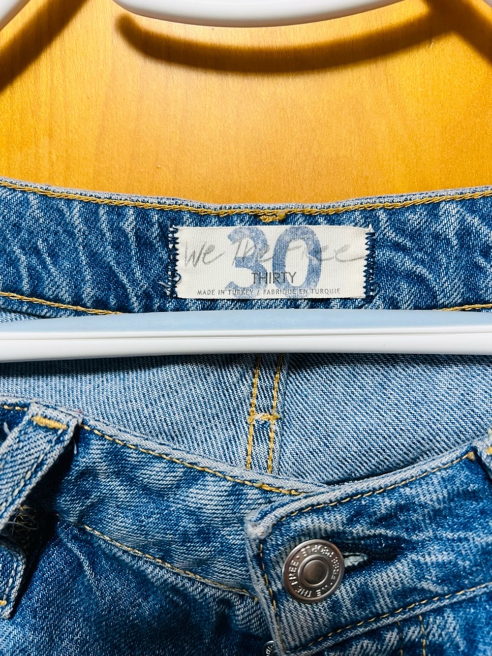 Free People Distressed Light Blue Boyfriend Jeans - Picture 2 of 7